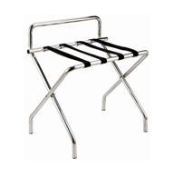 Chrome luggage rack with bar